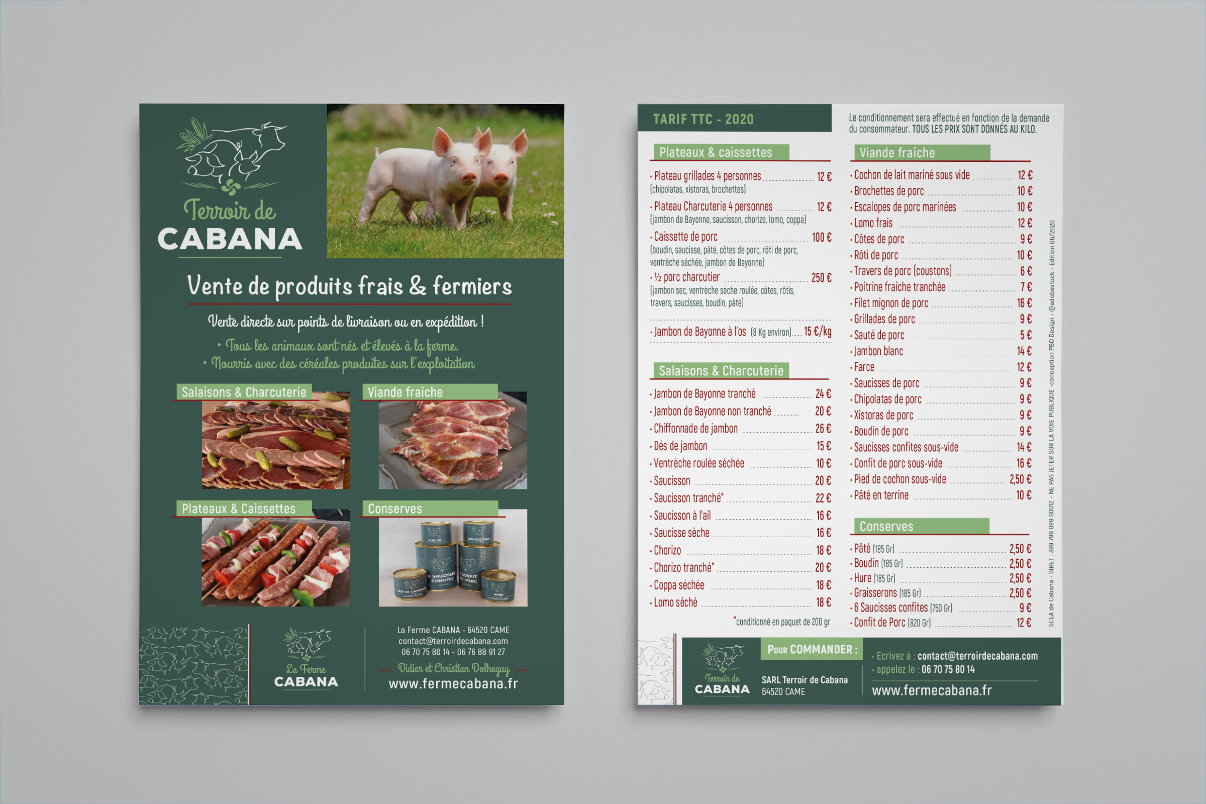 Flyer produits Terroir de Cabana