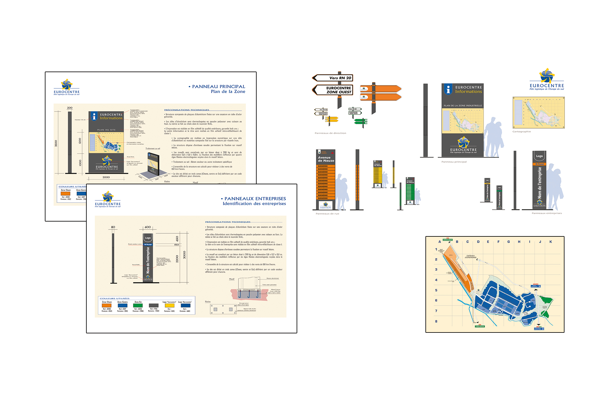 Etude signalétique d'un pôle logistique - charte et design produits