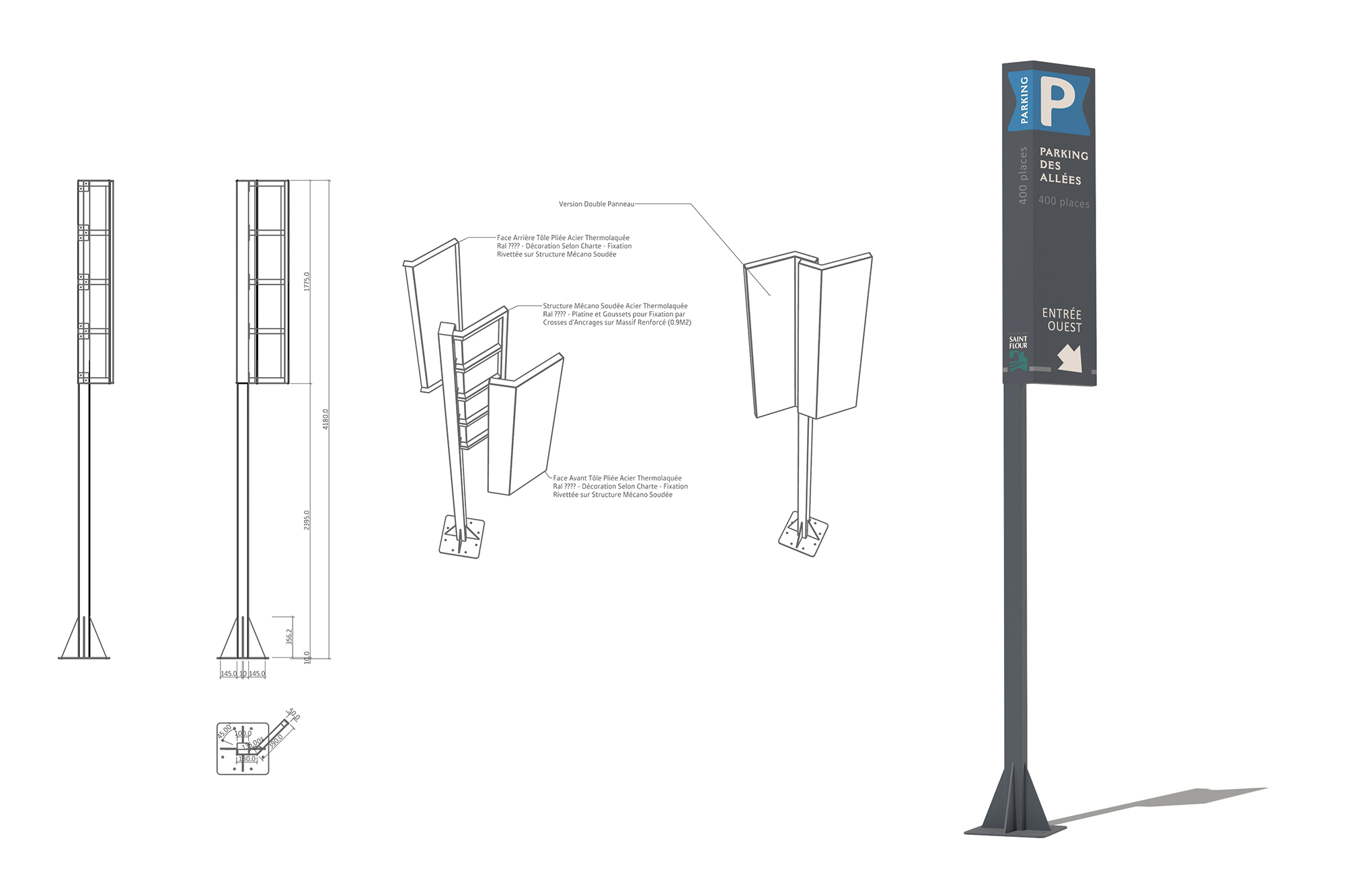 étude signalétique des parkings de St Flour 1