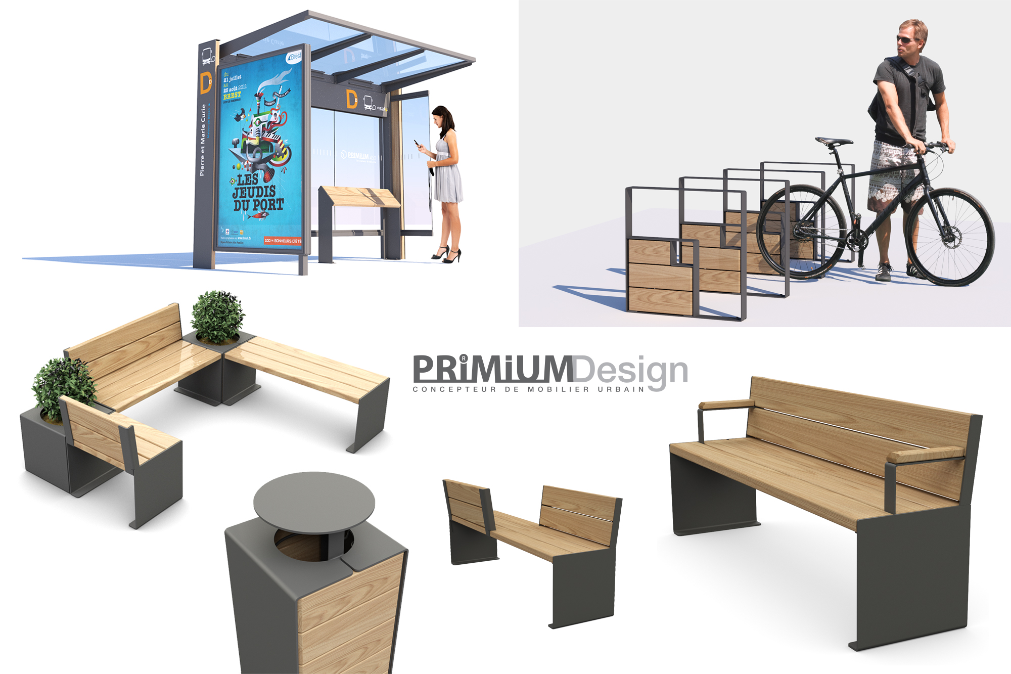 Gamme de mobilier urbain PRIMIUM Design pour SPL