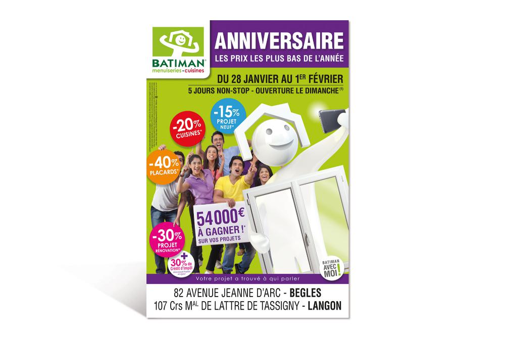 Affiche Abribus pour l'anniversaire Batiman 1