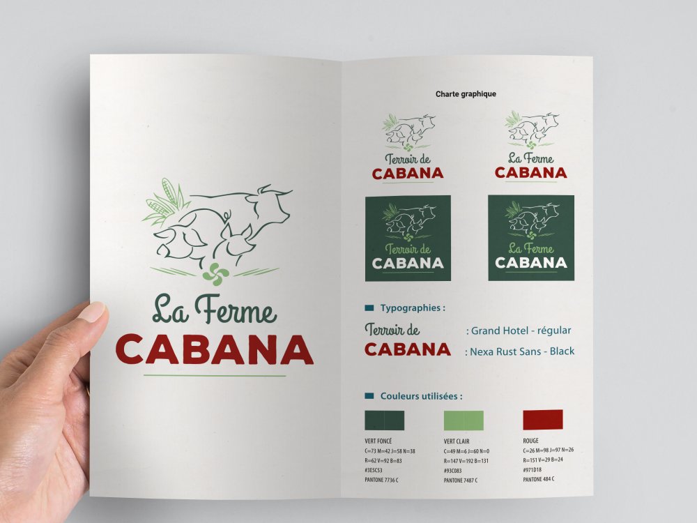 Charte graphique de la Ferme Cabana