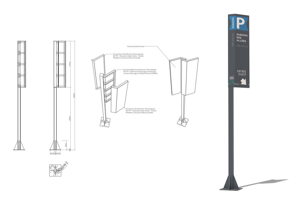 étude signalétique des parkings de St Flour 1